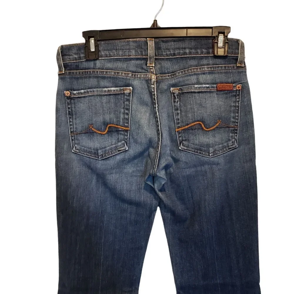 7 For All Mankind Jeans Mens 28 Bootcut Distressed Blue